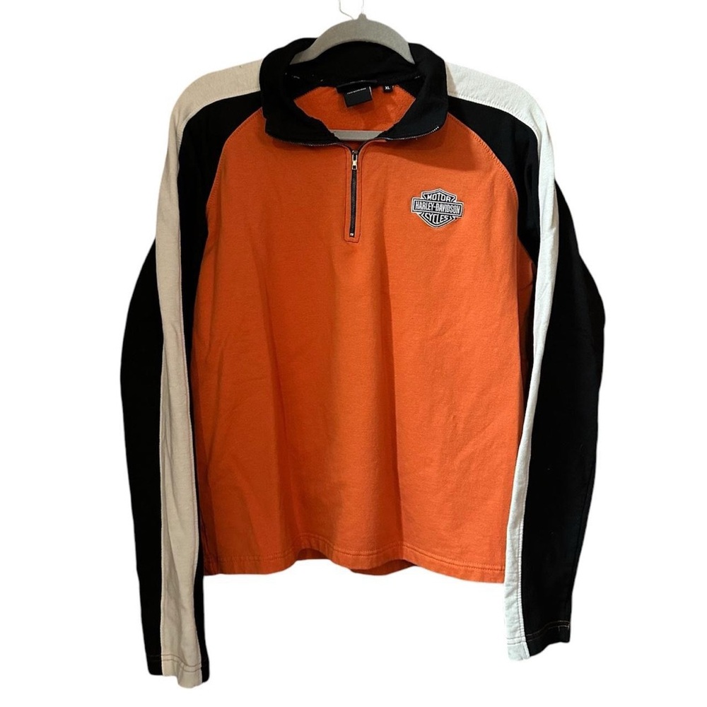 Harley Davidson Live To Ride quarter zip long sleeve sweater